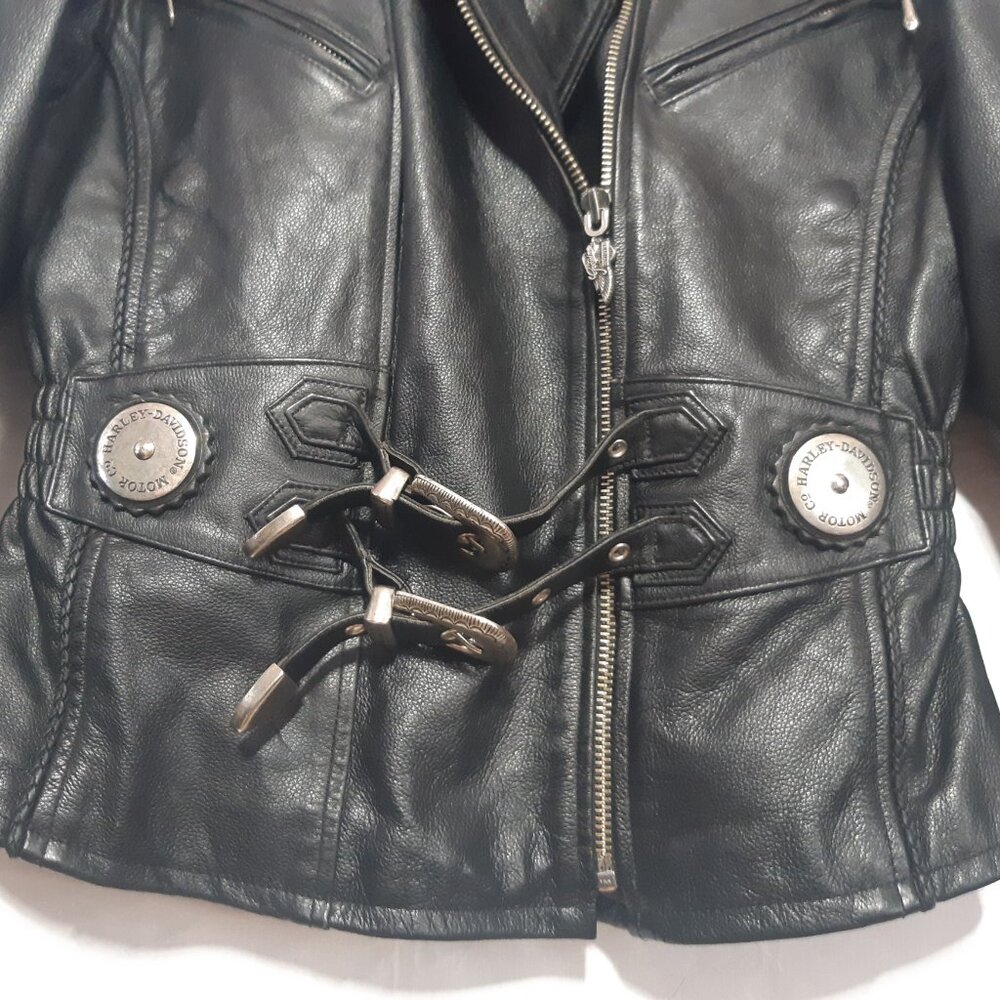 Harley-Davidson "An American Legend"-Authentic Vest Genuine Leather Women Medium - Picture 4 of 17